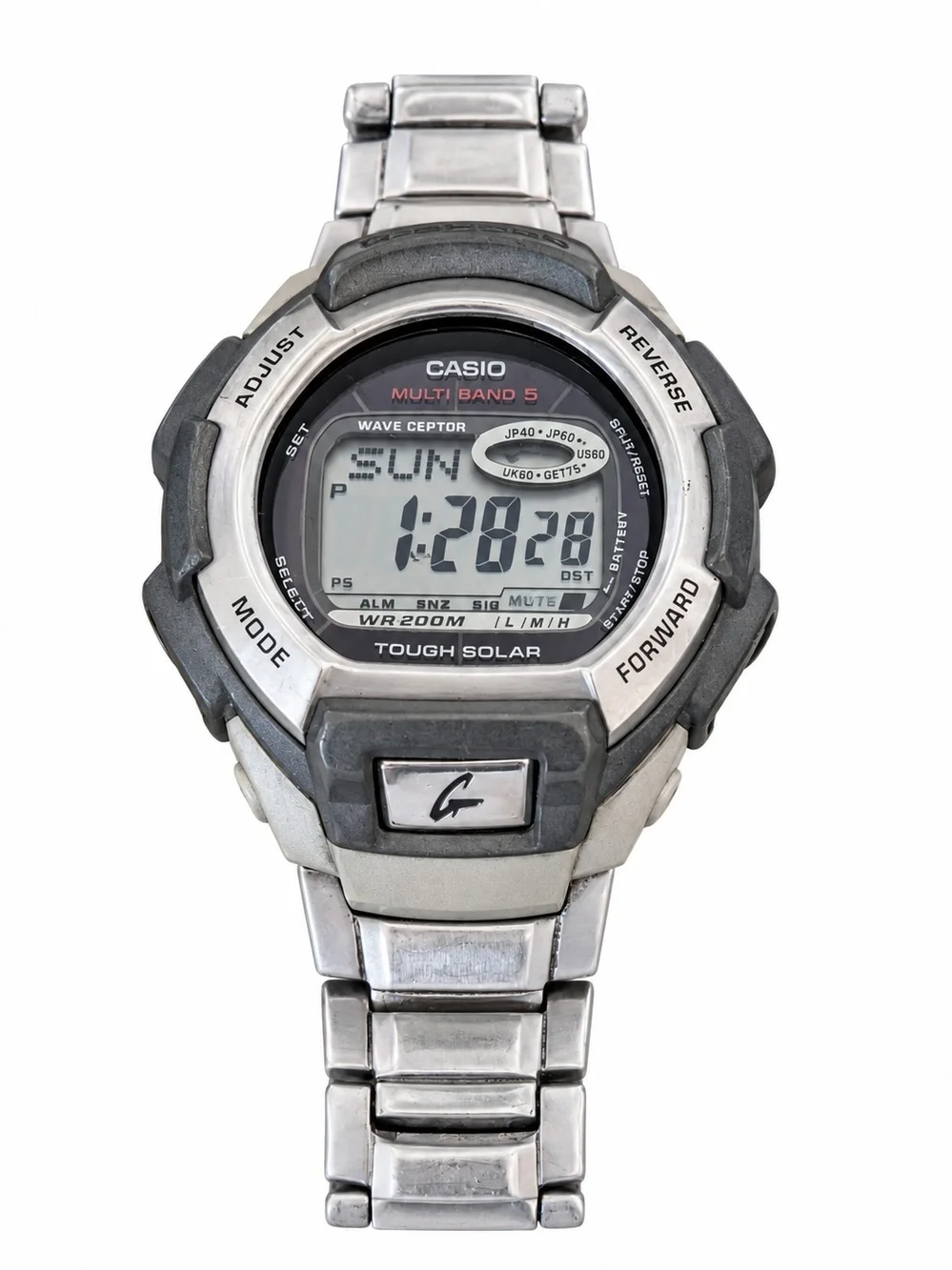 Casio Tough Solar Digital Watch - Silver/Gray